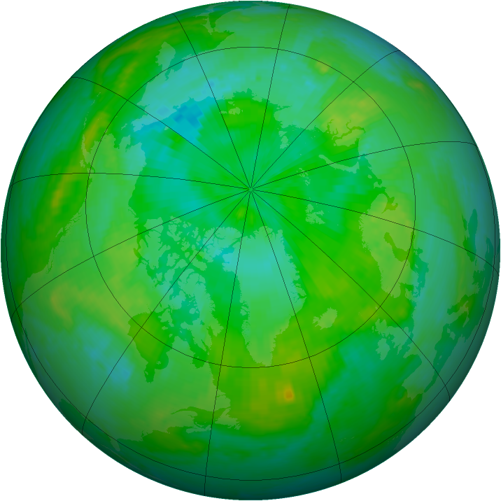 Arctic ozone map for 31 July 2001